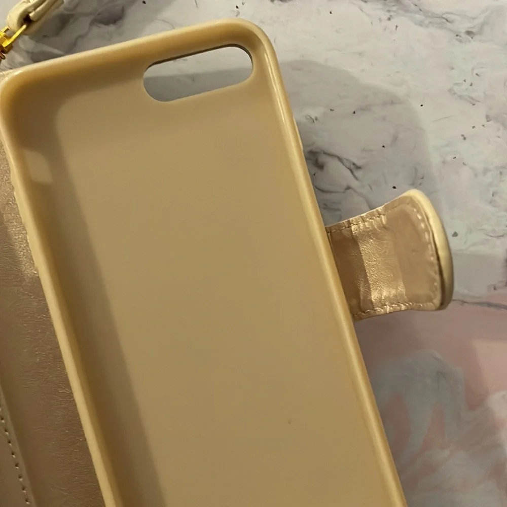 Floral beige iphone 8 plus wallet case